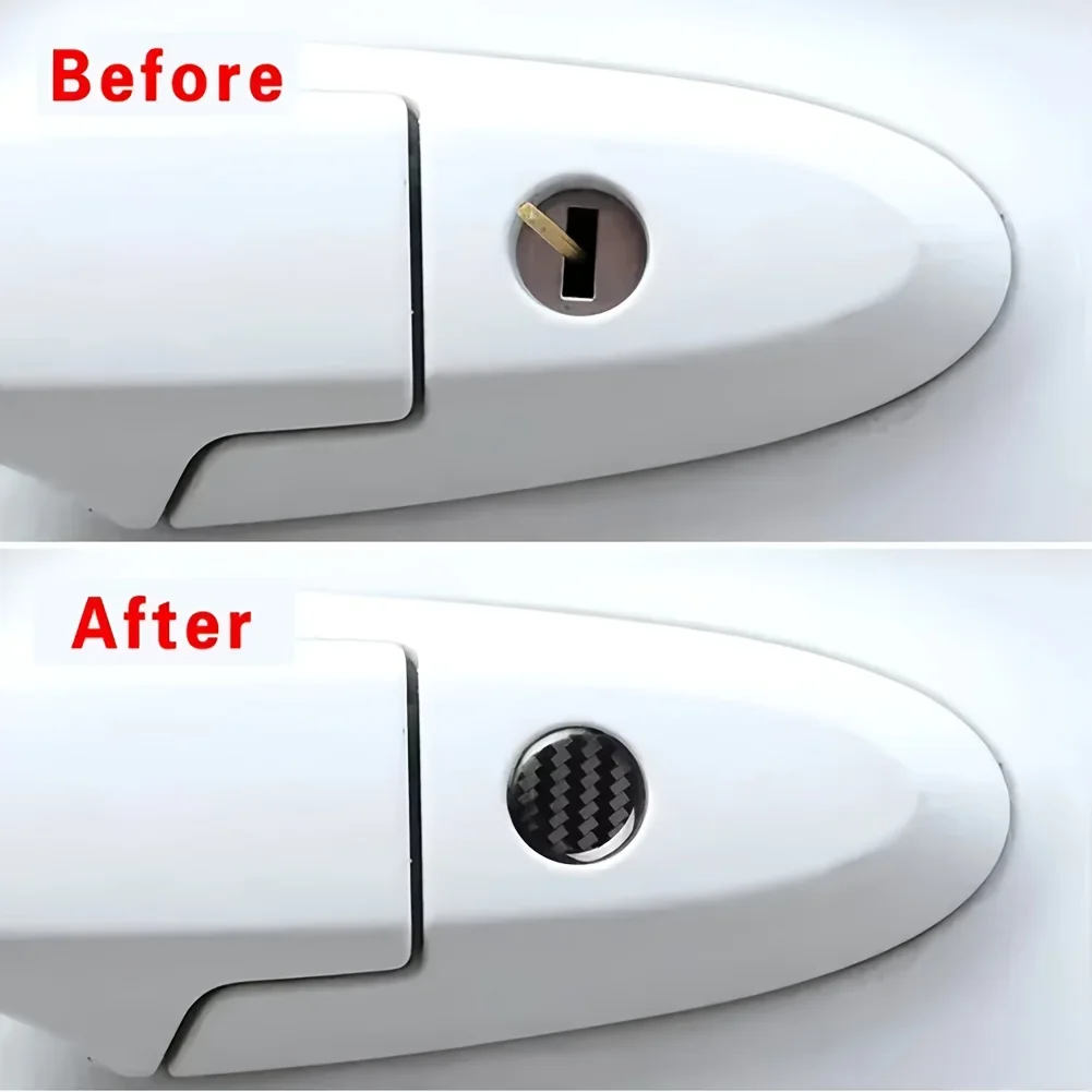 4Pcs Random color Car Lock Protection Stickers 20mm Car Lock Keyhole Stickers Decoration Decal Protection Car Stickers