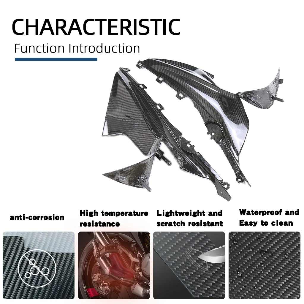 3K Carbon Fiber Decorative Accessories For BMW S1000RR 2019 M1000RR 2020 2021 2022 Motorcycle Fuel Tank Protection Cover