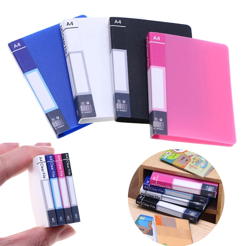 1:12 Puppenhaus Miniatur Datei Buch Ordner Binder Simulation Büro Dokument Organizer Modell Decora Spielzeug Puppenhaus Zubehör
