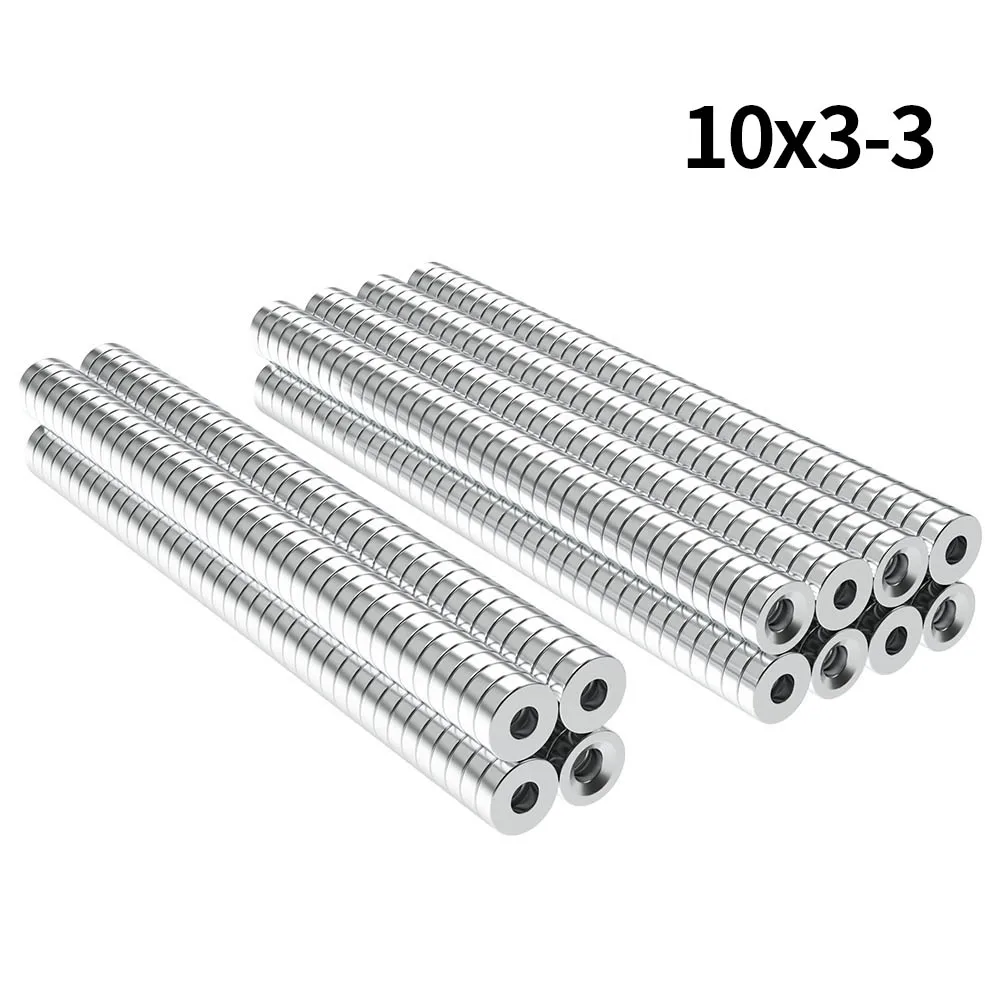 

10x3-3mm With Holes iman Refrigerator Magnets for DIY Office Whiteboard Fridge
