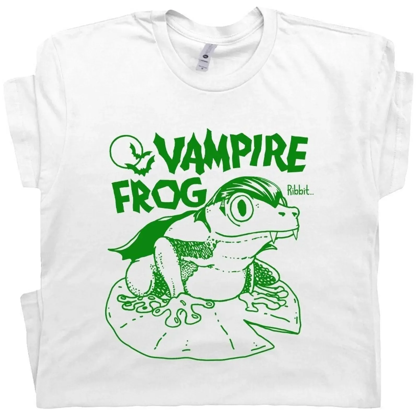Vampire Frog Funny Toad T Shirt Spooky Retro Cult Horror Weird for Vintage Casual vintage Washed graphic Comfortable Slightly