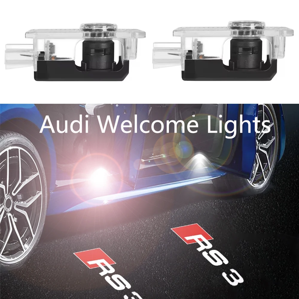 

2pcs RS3 For AUDI Door Light RS3 Ghost Shadow Light AUDI Welcome Light LED Door Courtesy Lamp For AUDI RS3 RS5 Sline Car Style