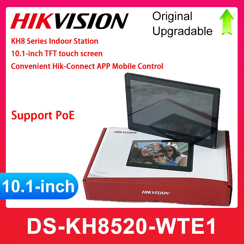

Hikvision DS-KH8520-WTE1 Video Intercom Network Indoor Station 10-inch colorful touch screen Standard PoE