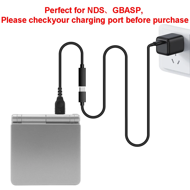 1PCS 15cm Oplaadkabel voor NDS GBA SP naar Type C/NDSI 3DS 3DSXL/3DSLL naar Type C Game Console Opladen Power