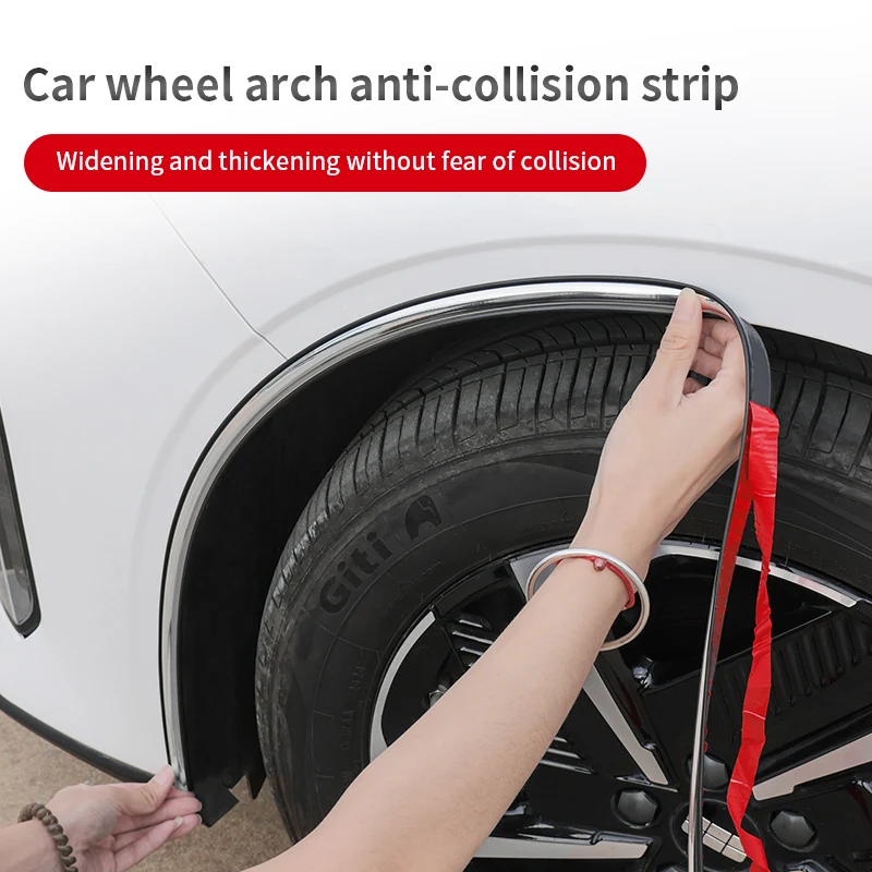 For Audi A6 A7 C8 4K Q8 4M A1 GB 2018~2025 Car Wheel Arches Wing Expander Arch Eyebrow Anti-collision Protect Strips Accessories