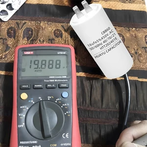 CBB60 커패시터 450VAC 더블 인서트 50/60Hz 전기 교체 공기 압축기 워터 펌프 모터 용 커패시터 시작 커패시터 10 최고의 영업 에어 커패시터 -17