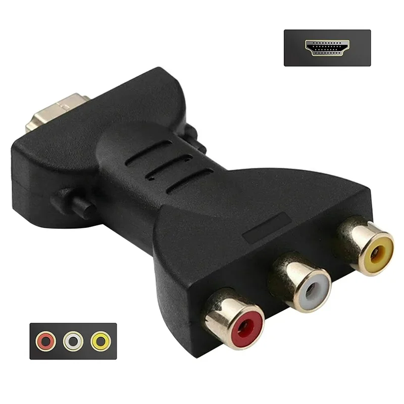 AV To HDTV Composite Adapter 3 RCA Red White Yellow Connector For HD TV Box DVD Player Plug And Play Video Transfer Home Theater
