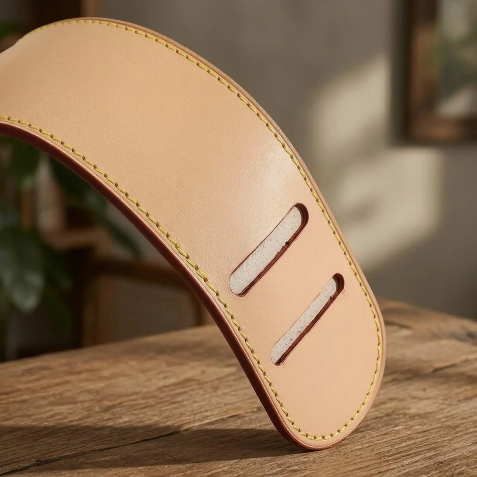 Vegetable-Tanned Leather Carry Pad Pressure-Relieving Leather Shoulder Carry Pad Comfortable Bag Accessory for Extended