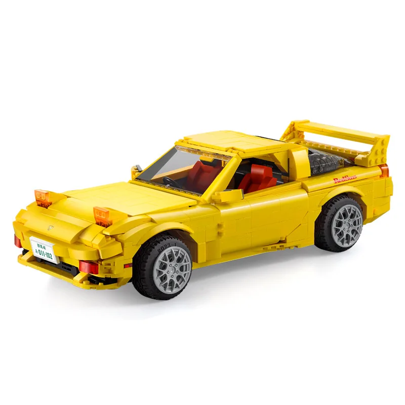 Cada Initial D Racing Car Bricks Model Assembled Building Blocks Street View Japanese Parking Lot Bricks Set Toys Gift for boys