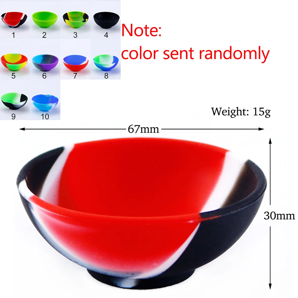 100Pcs Silicone Container Herb Bowl 67mm Storage Container Smoke Guard Smoking Accessories