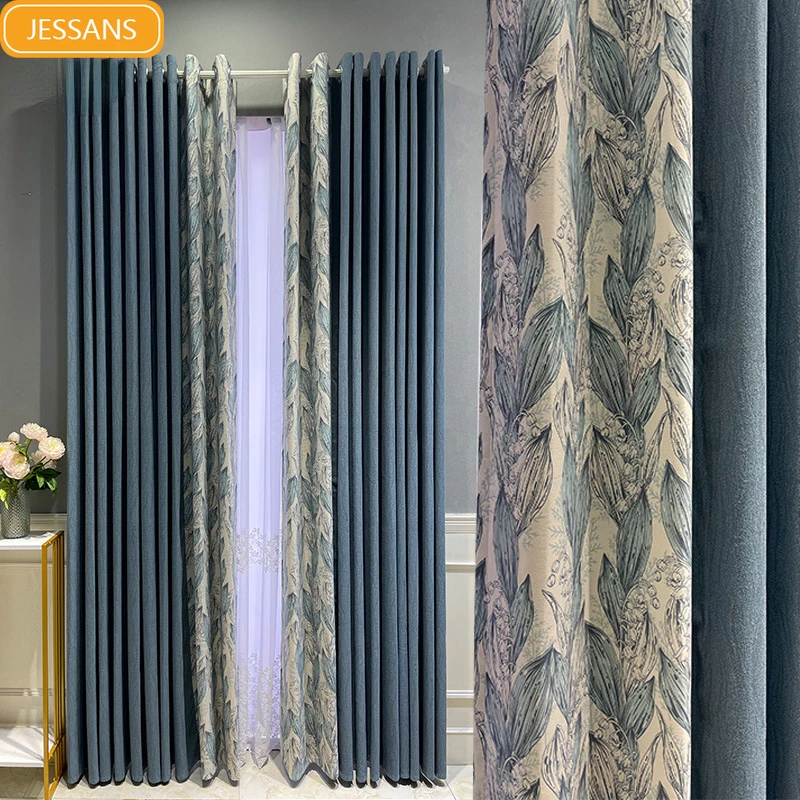 

Custom Bell Orchid Jacquard Stitching Chenille Dirty Powder Sound Insulation Curtains for Bedroom Living Room Bay Window Study