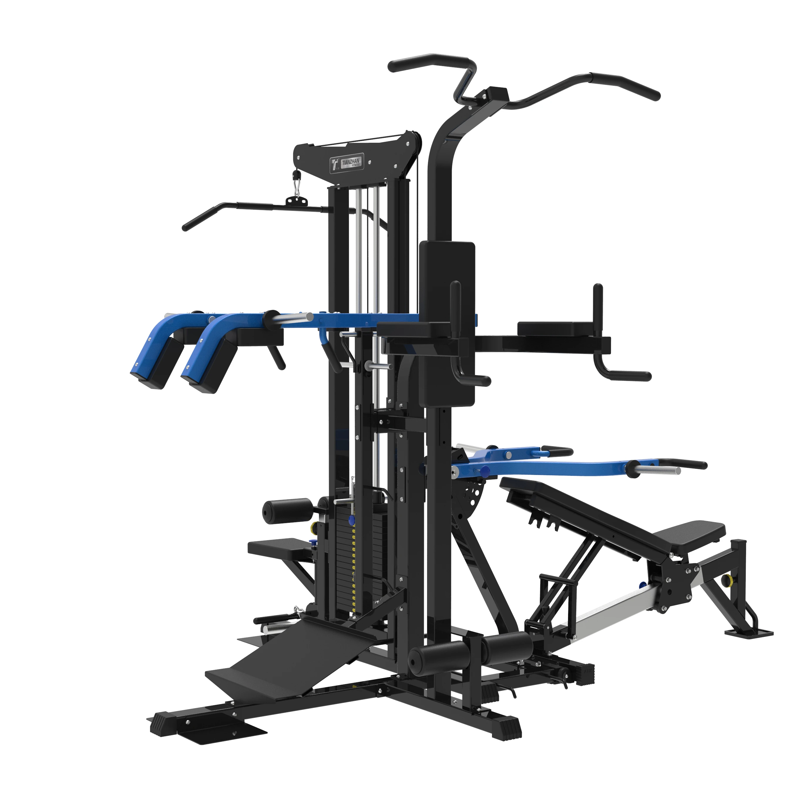 Multi Strength 4 Station Steel Home Gym Equipment Eco-friendly Home Use Fitness