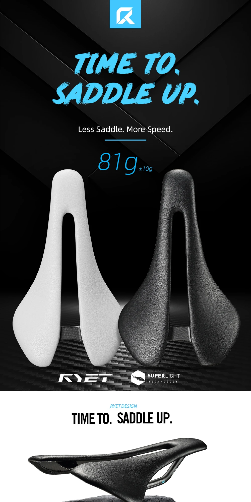 RYET Vollcarbon-Fahrradsattel, ultraleicht, 81 g/87 g, Lederoberteil, 7 x 9 mm, Carbon-Schienen, 143/155 mm, für Rennrad, MTB, Kies, Fahrradzubehör – Detail 1