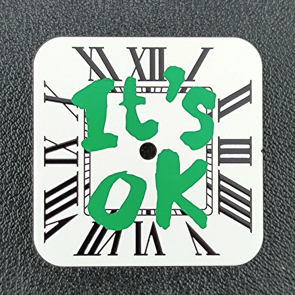 Nuevo reloj NH35 con esfera cuadrada, números romanos, logotipo personalizado, esfera de reloj para hombre compatible con accesorios de reloj de movimiento NH35