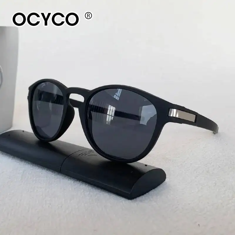  الكلاسيكية الرجعية النظارات الشمسية المستديرة الرجال النساء العلامة التجارية مصمم البيضاوي النظارات الرياضية القيادة ظلال UV400 مرآة طلاء نظارات شمسية #5