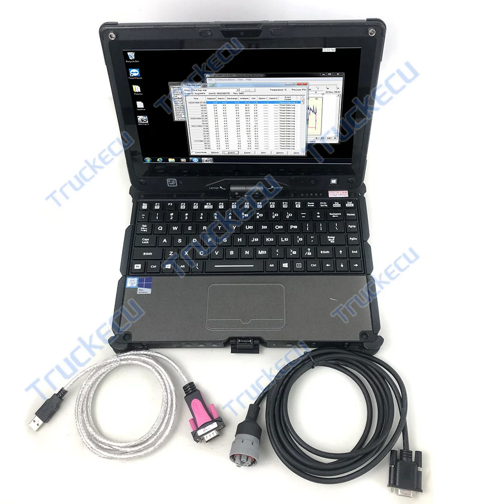 

For Thermo King Forklift Truck Auto Trailer Diagnostic Cable Wintrac Software Equipment Tool With Getac V110 Laptop Full Set