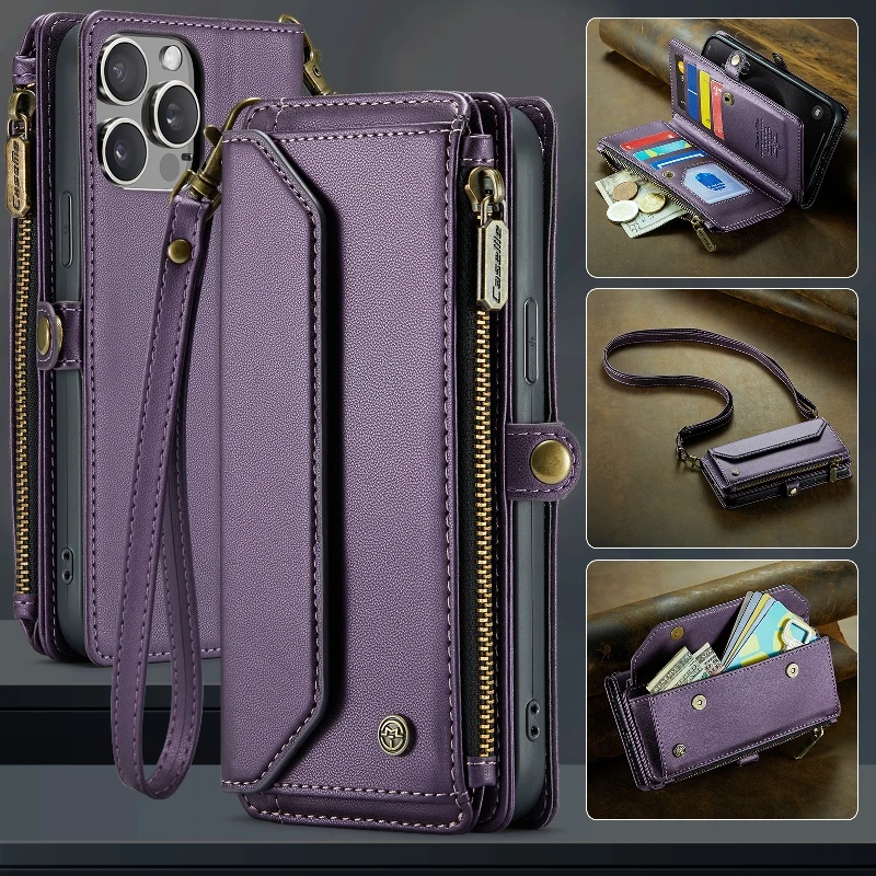 

Fashion Multifunctional Wallet Flip Case Phone Cover For iPhone 15 14 Plus 13 Mini 12 11 Pro XR XS Max 6 7 8 Plus SE3 Phone Bag