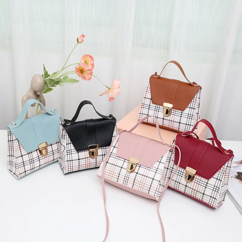 Checkered Handbag 2023 Ladies Handbag Cross border Small Bag for Leisure and Fashion Crossbody Bag Women