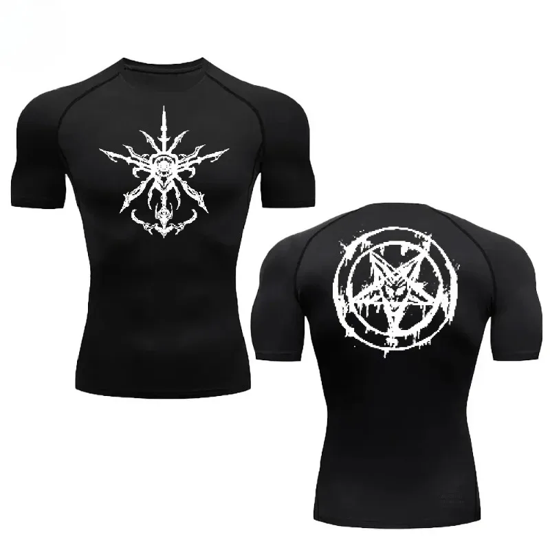 

Мужская летняя спортивная футболка для бокса и бодибилдинга, компрессионная, высокоэластичная, быстросохнущая, облегающая, с коротким рукавом