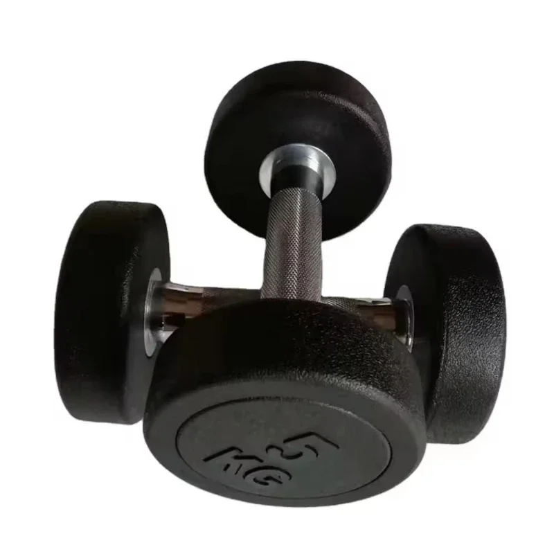 

Round Head Fixed Dumbbells Men's Fitness Equipment Rubber Dumbbells Gym Household Commercial Pure Steel Dumbbells