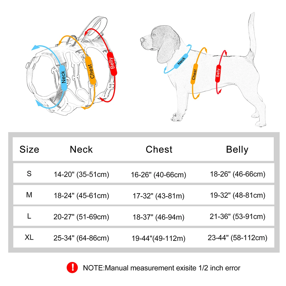 Waterproof Dog Harness Safe Buckle Padded Reflective Nylon Dogs Vest Medium Large Dog Halter Harnesses For Pitbull Hiking