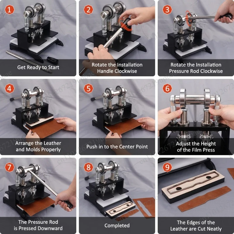 Heavy‑Duty Handmade Die Cutter Dual Guide Shafts Leather Cutting Embossing Machine for Various Materials