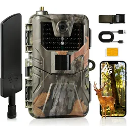 4G 120MP 4K APP Trail Camera 4K Live Broadcast FREE Cloud Service Hunting Photo Traps Wildlife Cameras Night Vision HC900PRO