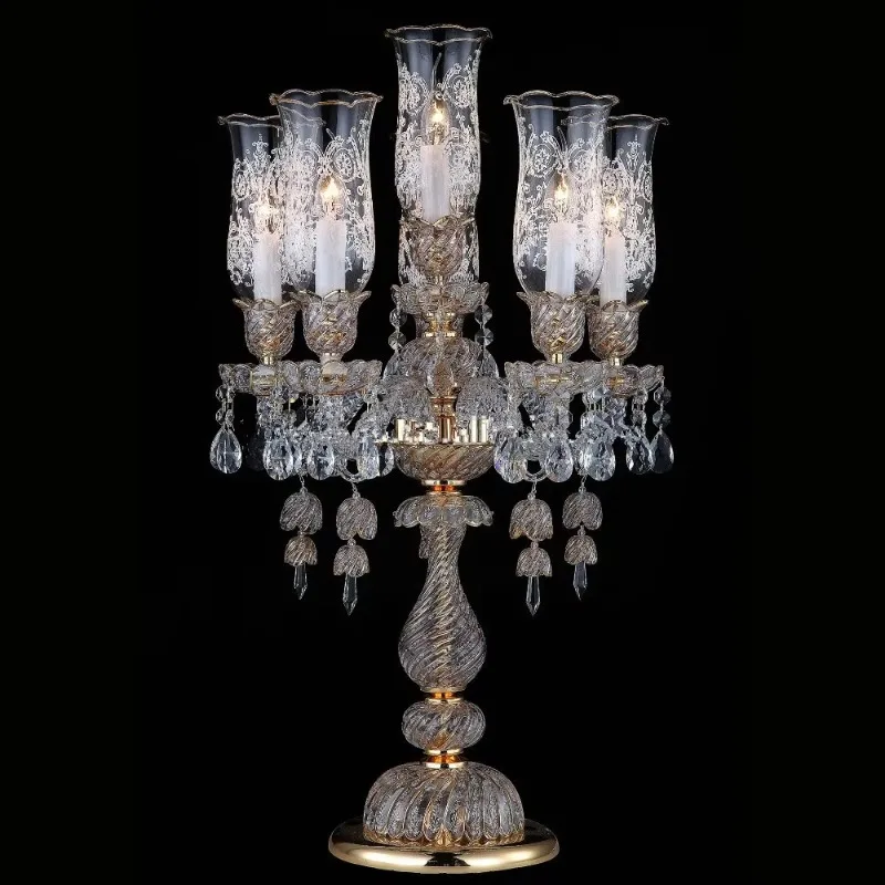Modern luxury crystal LED desk lamp, suitable for villas, hotels, lobby, bedrooms and restaurants.