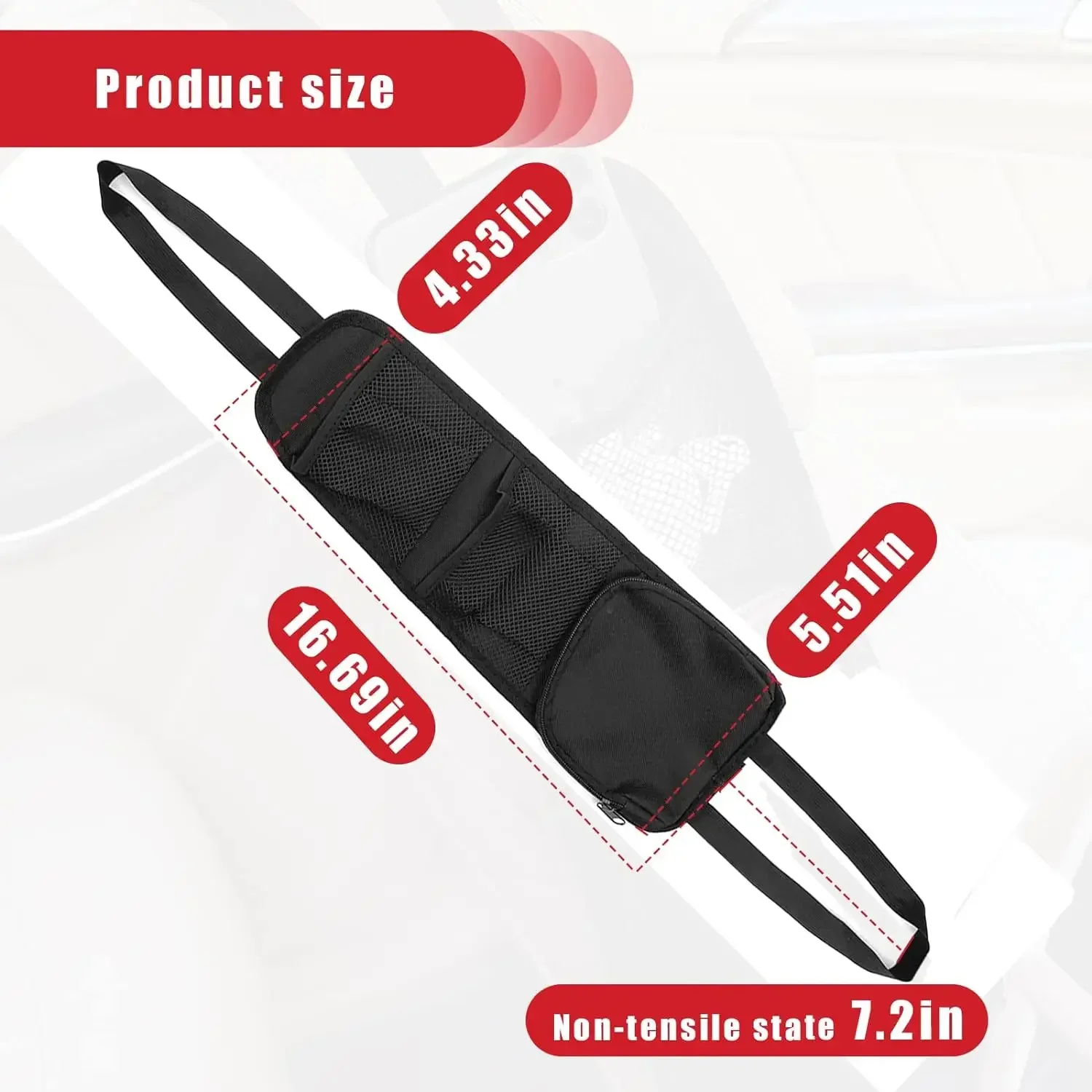 Car Seat Storage Hanging Bag, Multi-Pocket Seat Side Organizer, Multifunctional Mesh Net Pocket, Can Hold Mobile Phone, Wallet,