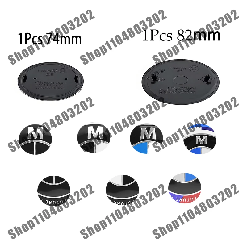 Baoma 82mm 74mm emblème de capot avant de voiture logo de coffre arrière pour bmw E36 F20 E46 E39 E38 E90 E60 E87 E34 E53 X3 X5 X6 M accessoire
