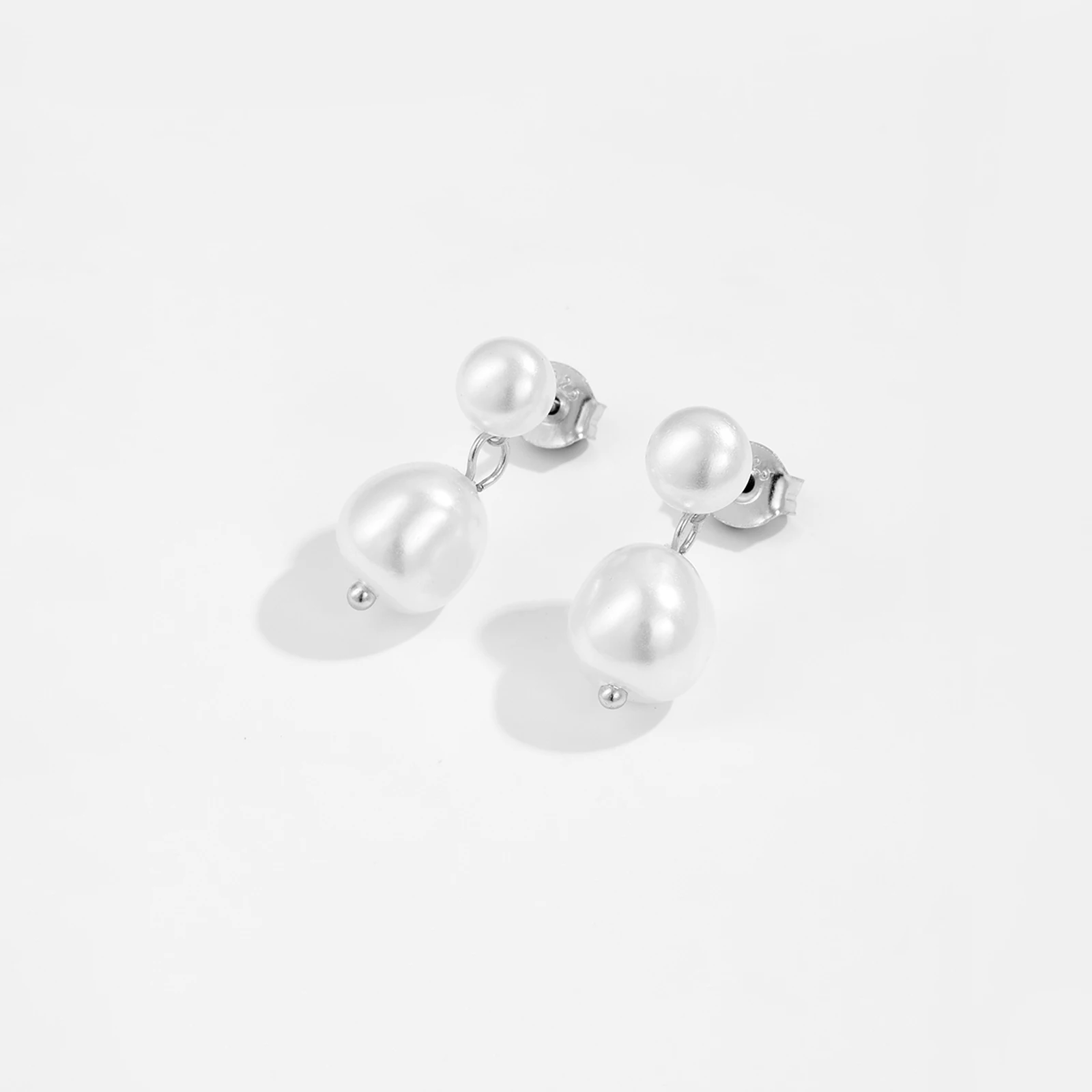 VEWANT Women 925 Sterling Silver Two Pearl Pendant Drop Stud Earring 2026 New Fine Fashion Wedding Anniversary Jewelry Gift 3