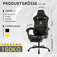 Game flesh Office flesh 150KG adjustable armrestes 4D player Chair with Wait support head ergonomic flesh office flesh