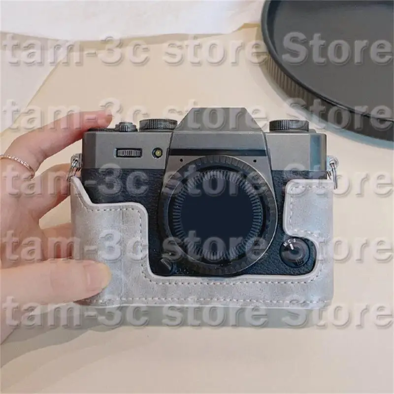 D0UA Made couro PU meia câmera Tampa bolsa para XT30 XT20 XT10 com fácil acesso à bateria