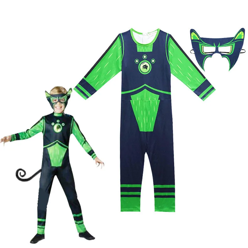Menino irmão traje selvagem kratts criatura power terno crianças halloween fantasia vestido kratts selvagens para festa cosplay trajes