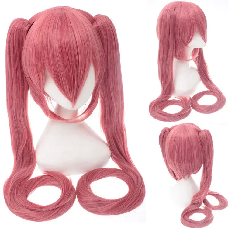 

Miku Cosplay Wig Long Straight Cosplay Wigs Black White Green Heat Resistant Synthetic Hair Clip Ponytails Wigs