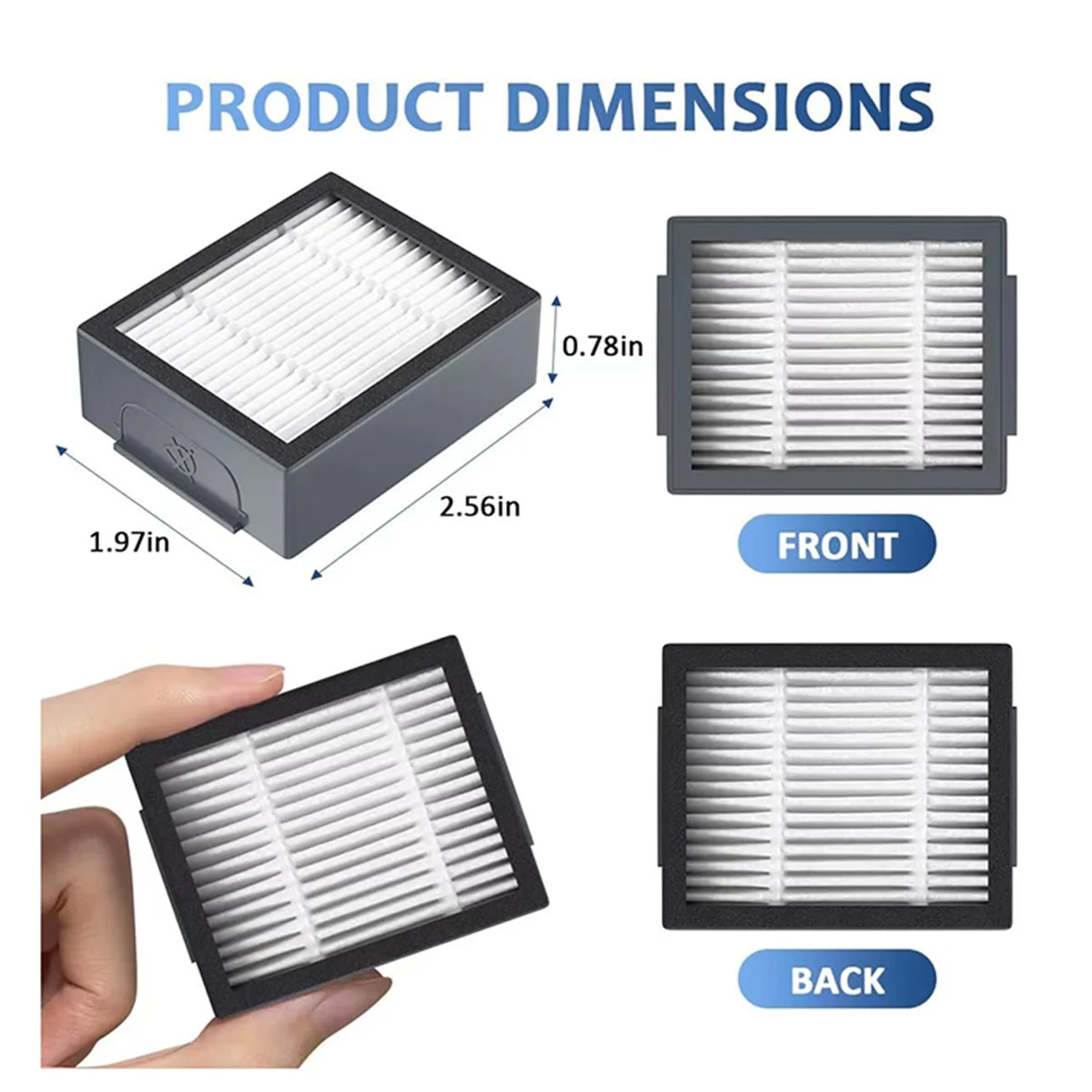 Hepa Filter Voor Irobot Roomba Evo I,E,J Serie: E5 E6 E7 I1 I3 I4 I5 I6 I7 I8 J7 En Alles Plus Robotstofzuigers