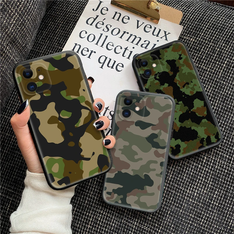 Y95 Camouflage Pattern Army Soft Case for Redmi Note 11 11S 10 10T 10 Pro Max 10S 9T 9 9S 8 8T 7 Xiaomi Mi 11 11I 12 12X