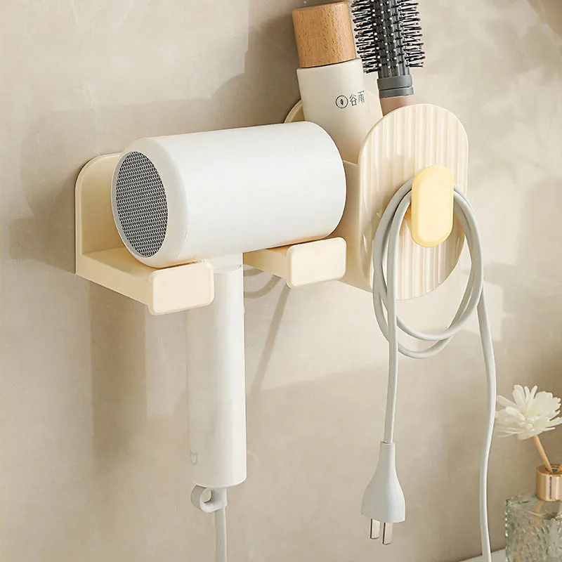 Hair Dryer Shelf Without Drilling Bathroom Hairdryer Hanging Holder Bathroom Wall Mounted Stands Storage Articles For Daily Use