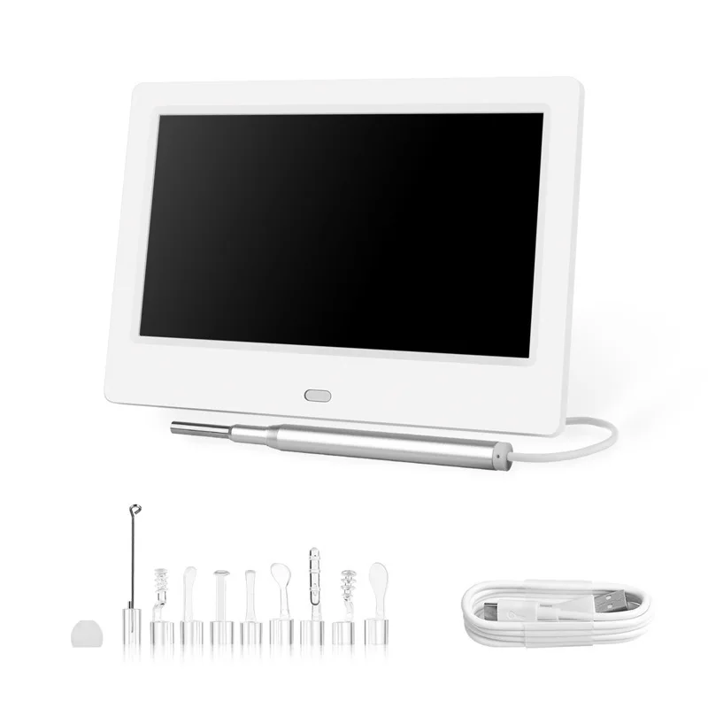 Visual ear spoon  picking endoscope Adult children's home smart  picking tool 7 inch  picking instrument with screen