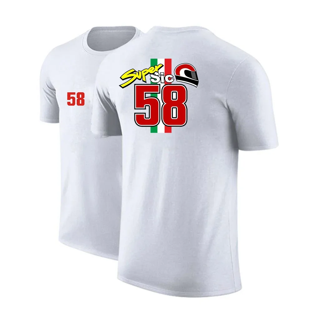 58 Super Sic Marco Simoncelli 2023 Man Summer Printing Ordinary Classic T-Shirt Streetwear Casual Fashion Ordinary Short Sleeve