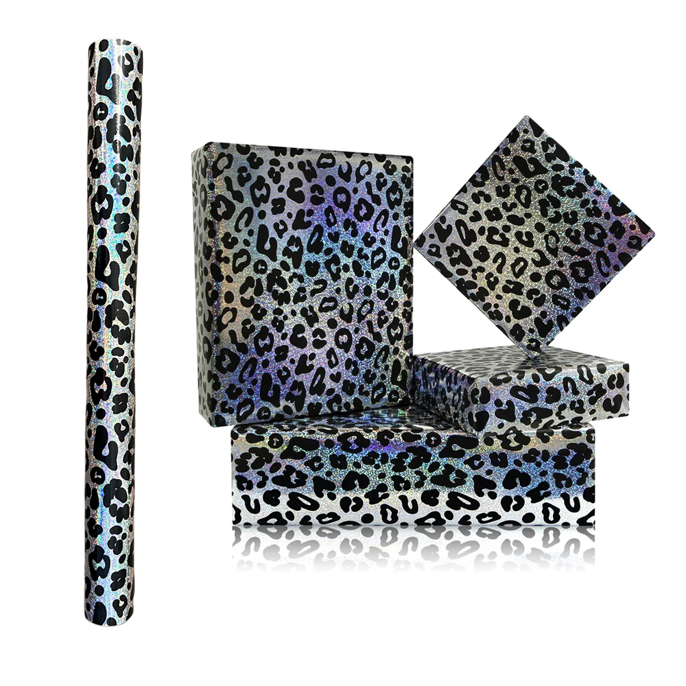 1 Roll Holographic Leopard Print Gift Wrapping Paper 17