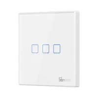 z For SONOFF T2EU3C-RF Wall Touch Switch Panel Sticky RF Remote Control 433MHz Wireless Type 86 Group 1-3 Bedroom, Living Room