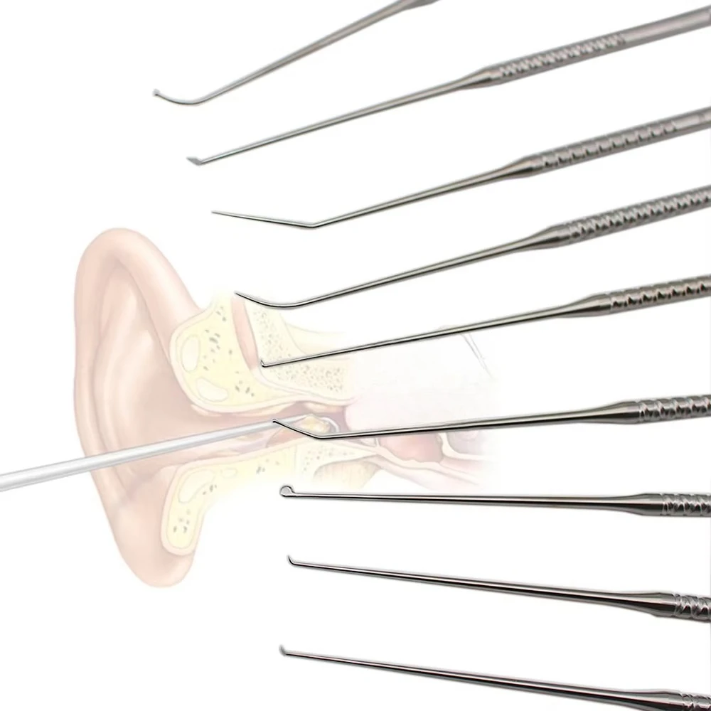 Manual Micro Ear Periosteum Hook Elevator Curette Probe