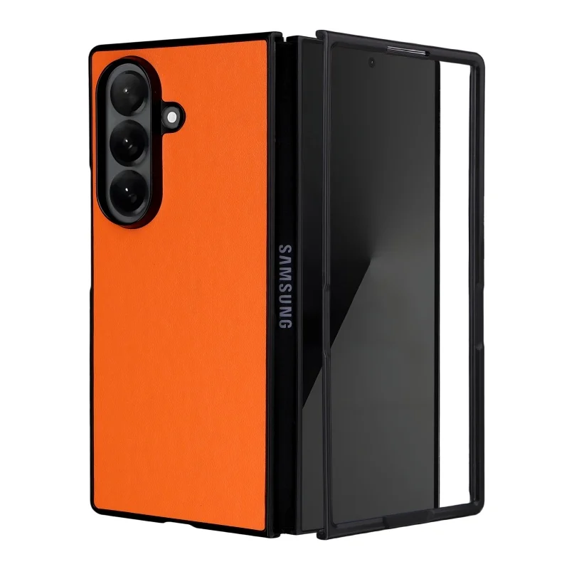 For Samsung Galaxy Z Fold 8 Ultra Lamb Skin Design Feel Skin PU Hinge Case For Galaxy Z Fold8 Ultra Shockproof Phone Case Fundas