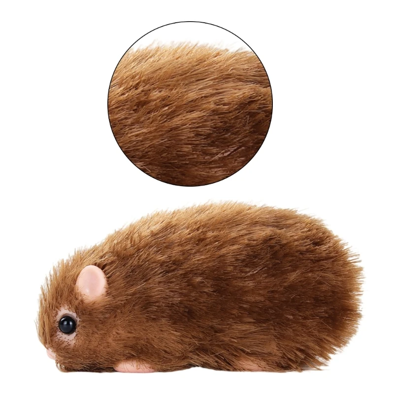 Figurine d'animal mignon Reborns Life Like Hamster, jouet à collectionner, présentoir bureau cadeau