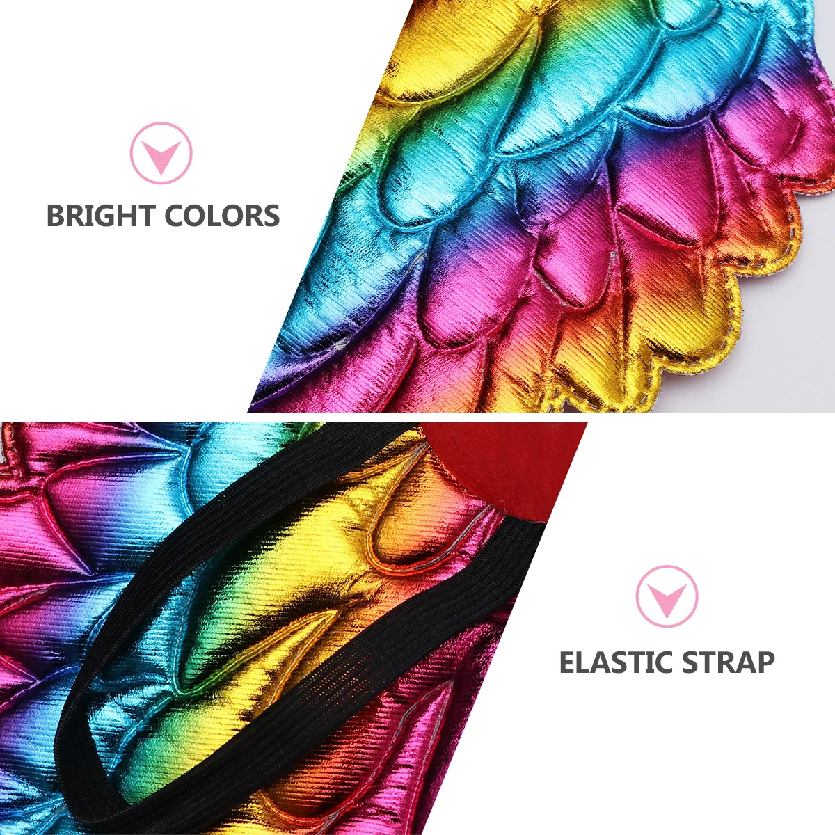 

3Pcs Unicorn Wings Colorful Golden Silver Eco-Friendly Chic Costume Props Festival Party Delicate Wing Accessories