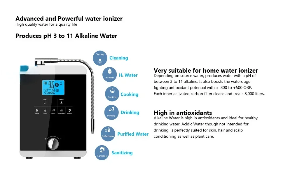 Alkaline Water Ionizer Machine Kangen hydrogen water machine