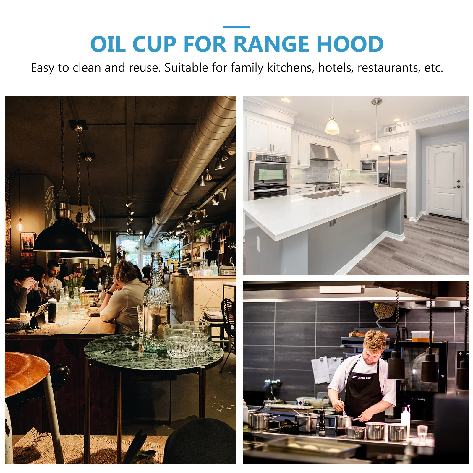 

Stainless Steel Range Hood Oil Collecting Cup Replacement Metal Kitchen Oil Catcher Cup Efficient Collection for Home