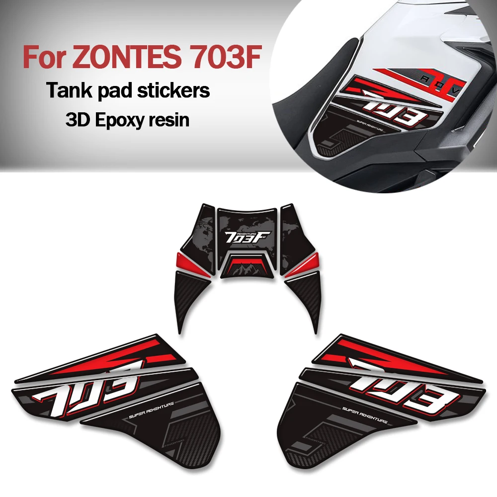 

Для Zontes ZT703-F ZT-703F ZT 703F 703 F Приключенческий велосипед, мотоциклетный бак, наколенники, ручки, наклейки, защитные наклейки, комплект для газа, мазута