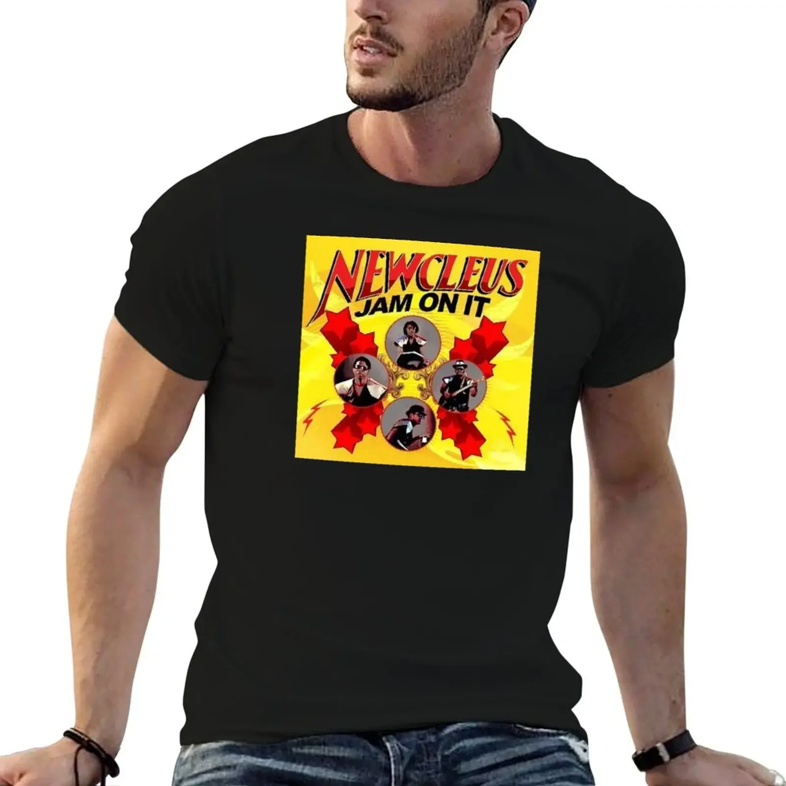 Newcleus - Jam On It - Stars T-Shirt tops man clothes plus size tops mens vintage t shirts